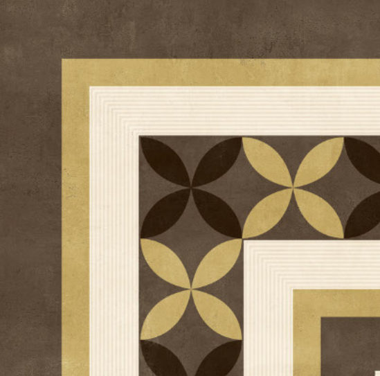 Wallex Carpet Moroccan CP-10 A (corner) tile face (from the Ceramic Centre catalogue)