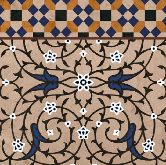 Wallex Carpet Moroccan CP-14 B (border) tile face (from the Ceramic Centre catalogue)