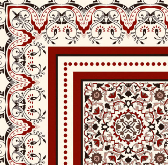 Wallex Carpet Moroccan CP-19 A (corner) tile face (from the Ceramic Centre catalogue)
