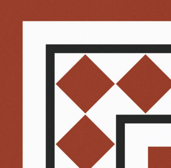 Wallex Carpet Moroccan CP-25 A (corner) tile face (from the Ceramic Centre catalogue)