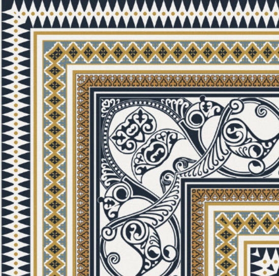 Wallex Carpet Moroccan CP-31 A (corner) tile face (from the Ceramic Centre catalogue)