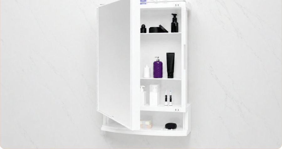 Raahi Mirror Cabinet White 12×18" (from the Rahi catalogue)