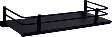 Raahi S.S. Shelf Round Black Coated 12×5"