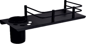 Raahi Shelf With Tumbler Round Black Coated 12×5"