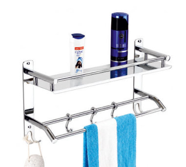 Raahi Single Shelf With Towel Rod 15×5"